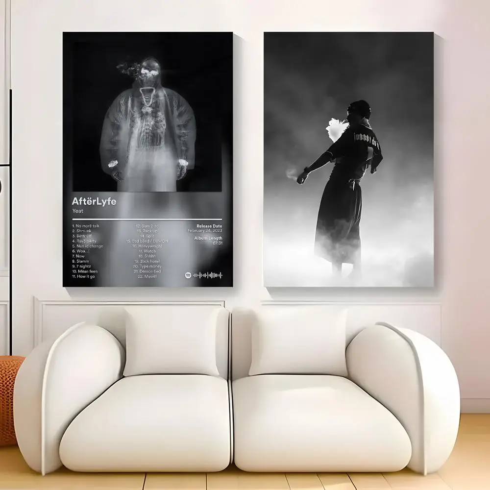 Yeat Singer Afterlyfe Painting Calligraphy Exhibition poster photo oil painting canvas synthetic fiber for living dining room