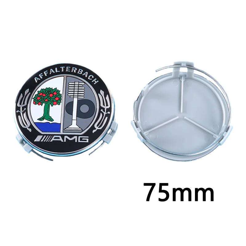 4pcs 75mm For Auto Wheel Hub Center Cover AMG Badge Emblem Logo Rim Caps Car Styling Accessories A1714000025