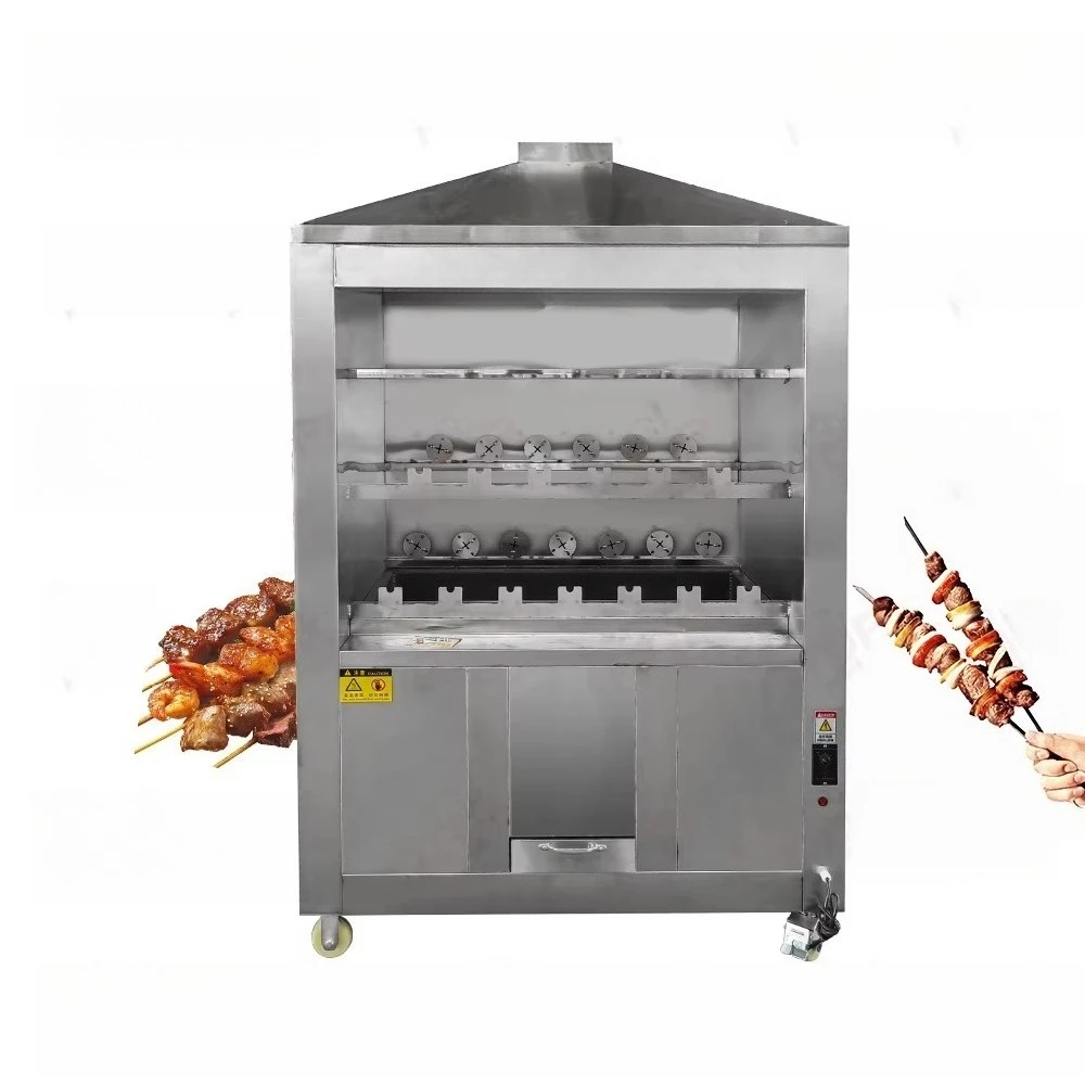 Cheap Price Brazilian Barbecue Charcoal Rotisserie / Bbq Grill Popular High Productivity Brazilian Grill Machine Bbq