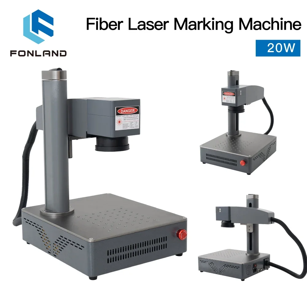 Fonland 20W Engraver Fiber Laser Machine for CNC DIY Fast Mini Logo Mark Printer Working with Jewelry Plastic Metal Ceramics