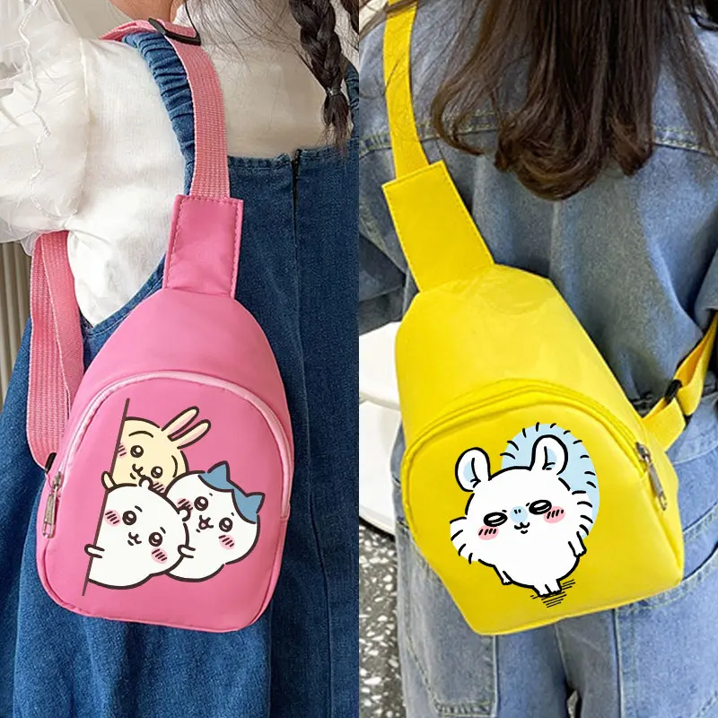 Crossbody Bag for Chiikawa‘s Cartoon Travel Backpack Usagi Hachiware Pink Yellow Purple Shoulder Bag Birthday Gift view 2