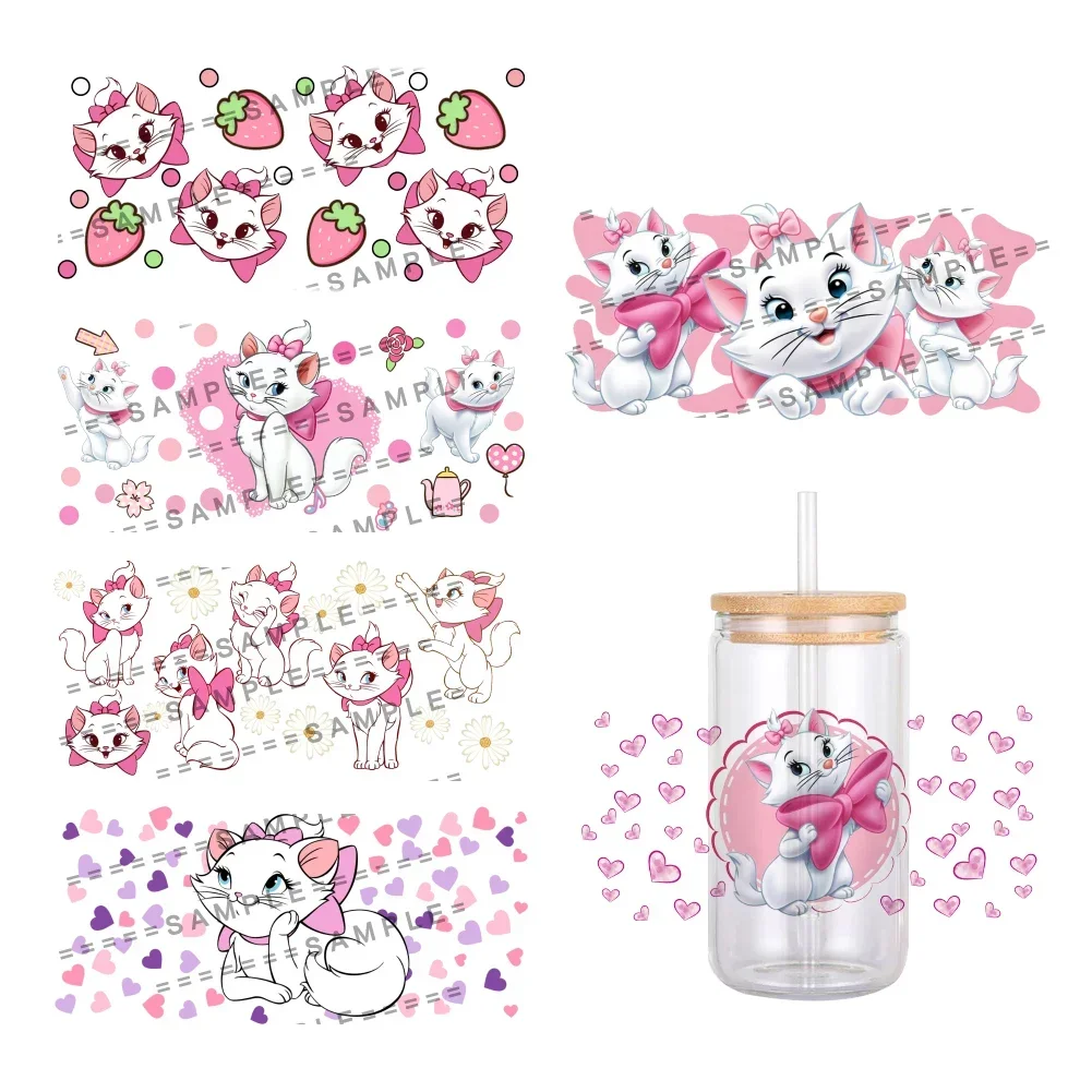 

Disney Cartoon Marie Cat Pattern UV DTF Transfer Sticker Waterproof Transfers Decals For 16oz Glass Cup Wrap Stickers