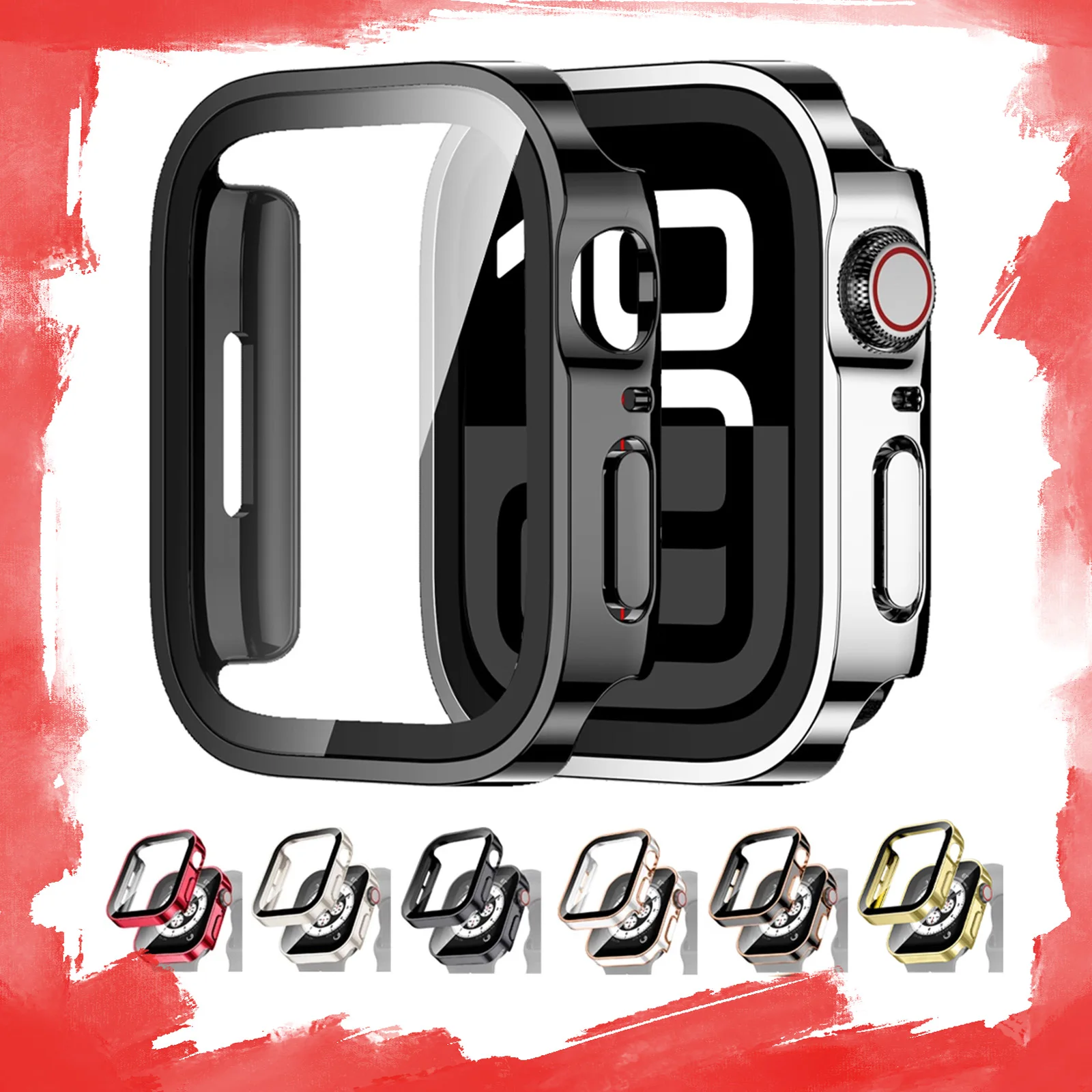 Screen Protector for Apple Watch Case 46mm 42mm 45mm 44mm 49mm 41mm 40mm Tempered Glass iWatch Series 10 7 8 9 SE 6 5 4 Ultra 2