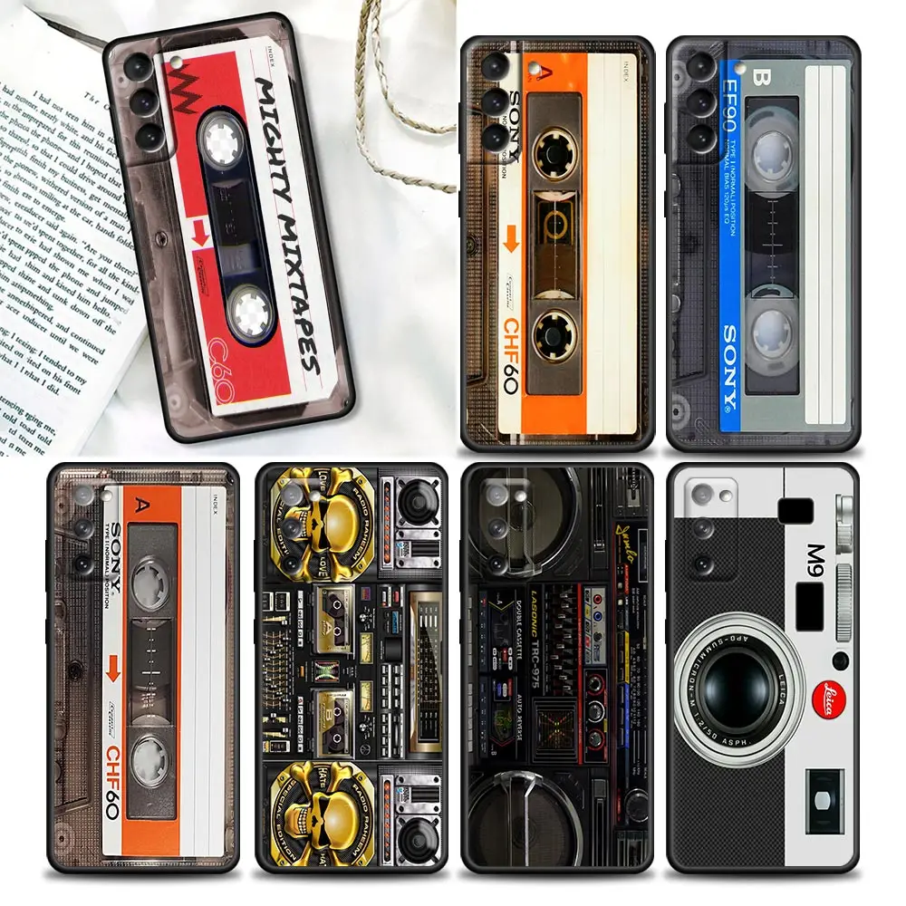 

Retro Old Cassette Tape Radio Phone Case For Samsung Galaxy S24 S23 Ultra 5G S20 S21 FE S10 S9 S22 Plus Vintage Cases Soft Cover