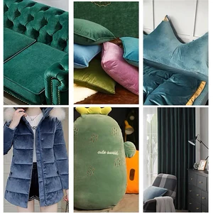 Tecido de veludo para costura DIY, Home Textile, Vestuário Throw, Pillow Cover, Sofá e Decoração Cortina, fundo, 14 cores, 1 m, 3 m, 5m 9 principais vendas pano de veludo o metro - №6