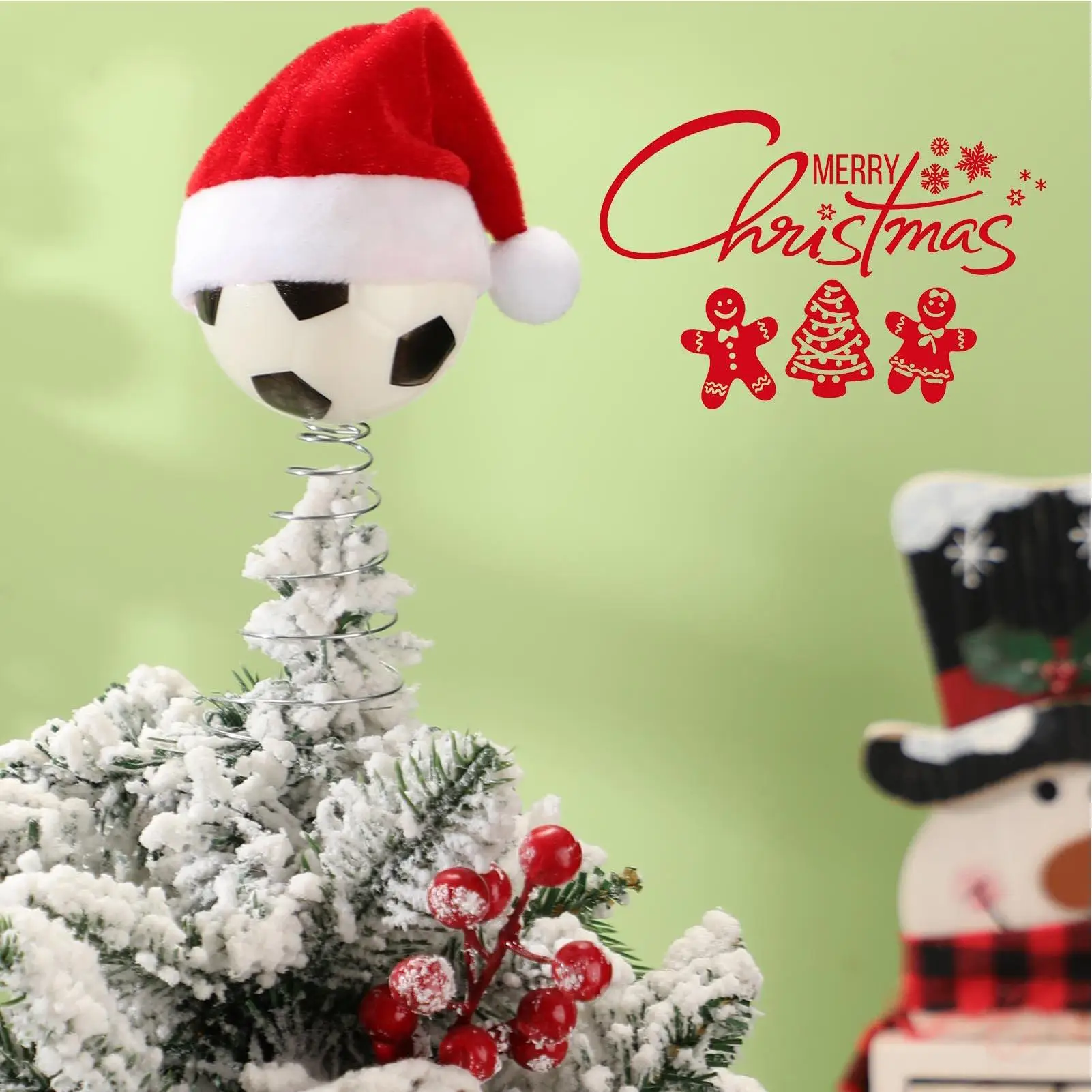 

Футбольный топпер для рождественской елки, топпер для регби, футбольный топпер для елки, настольный дисплей для уличной зимней праздничной студии