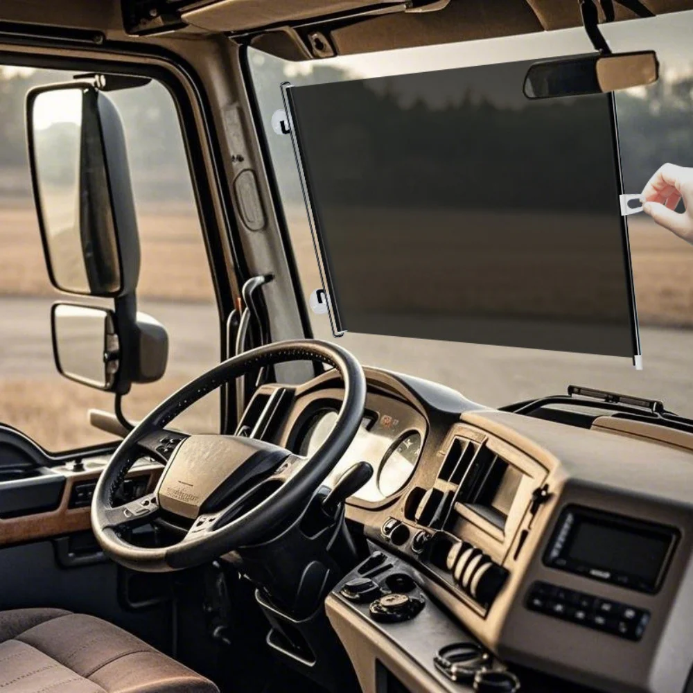 Car Sunshade Automatic Retractable Sunshade, Front Windshield Sunshade, Thermal Insulation Curtain, Car Sunshade, Sunshade