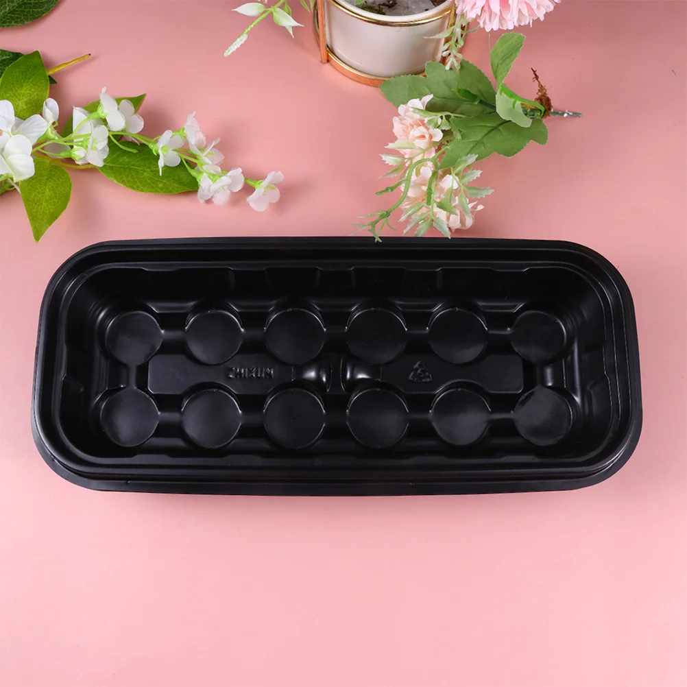 

5Sets Plant Germination Tray Seedling Nursery Pot Clear Lid Growing Starter Box for Windowsill Garden Hydroponic Plate