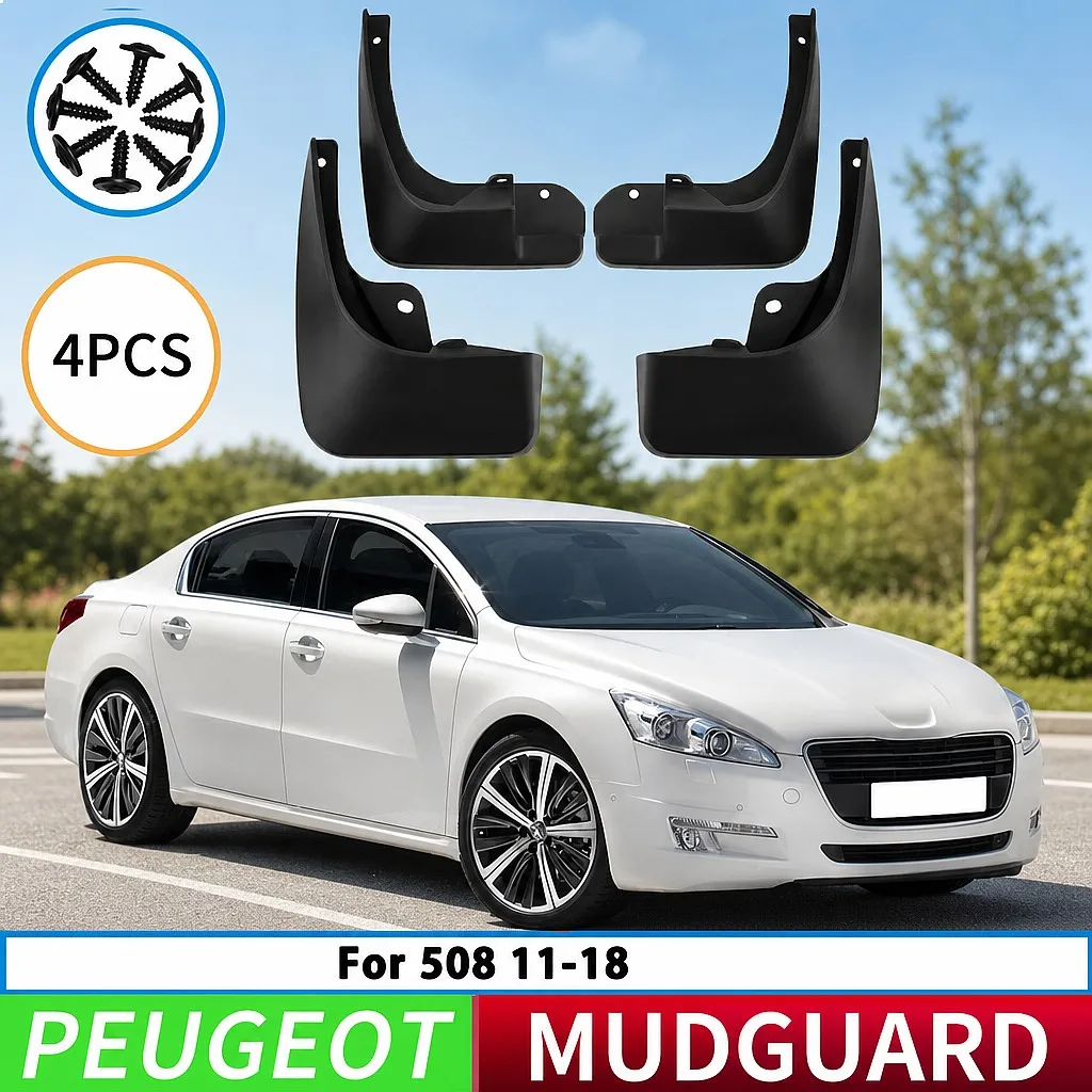 

Suitable for Peugeot 508 2011-2018 Front Rear Mudguards Splash Guards Car Accessories 4Pcs
