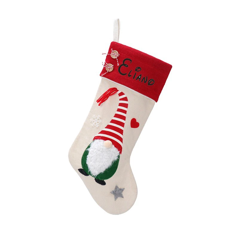 

Personalized Printing 2024 New Christmas Decoration Faceless Doll Christmas Socks Pendant Christmas Children's Gift Bag