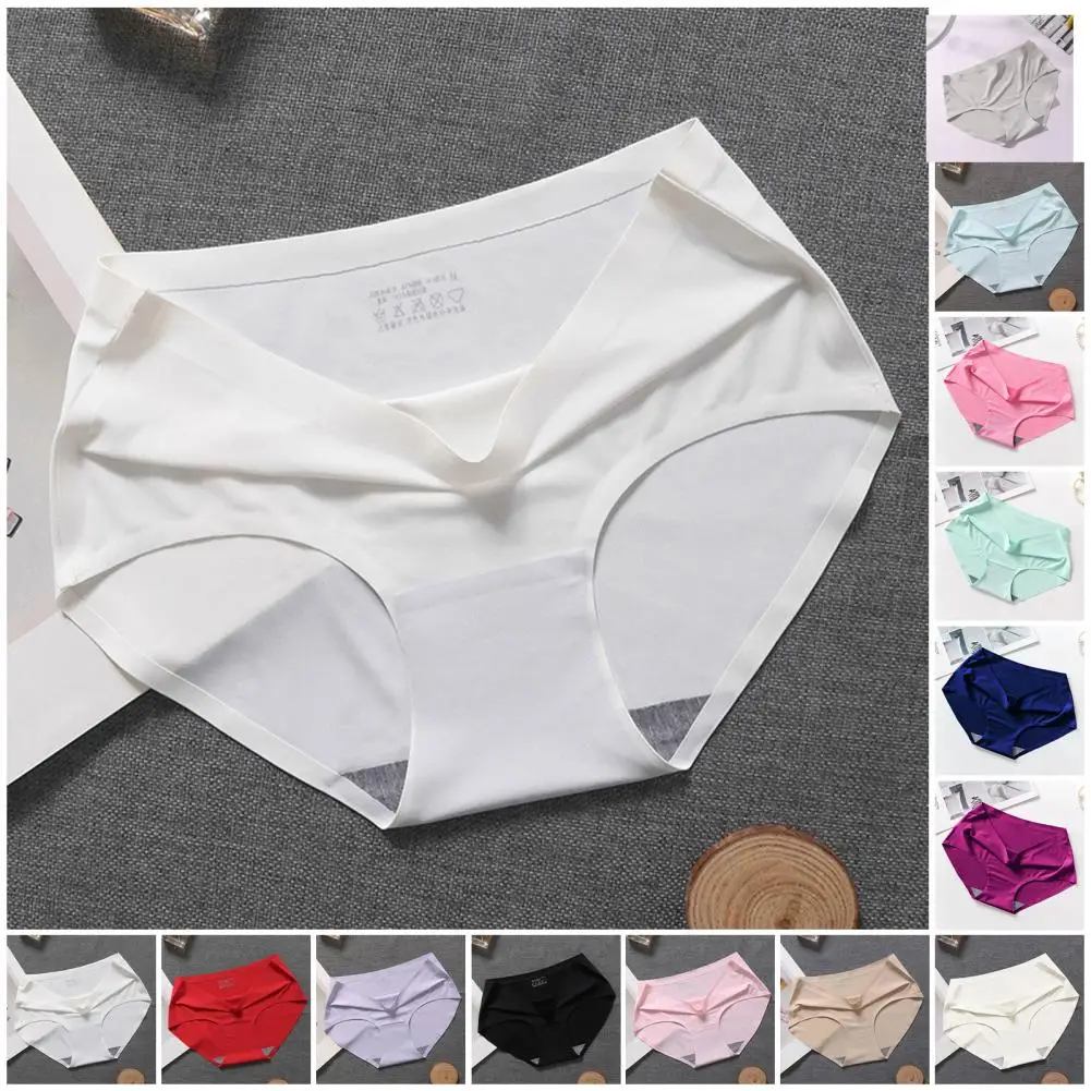 Women Briefs Underwear Ice-silk Reliable Multi-color Breathable Lifting Hip Sexy Underpants Women Underwear Comfortable