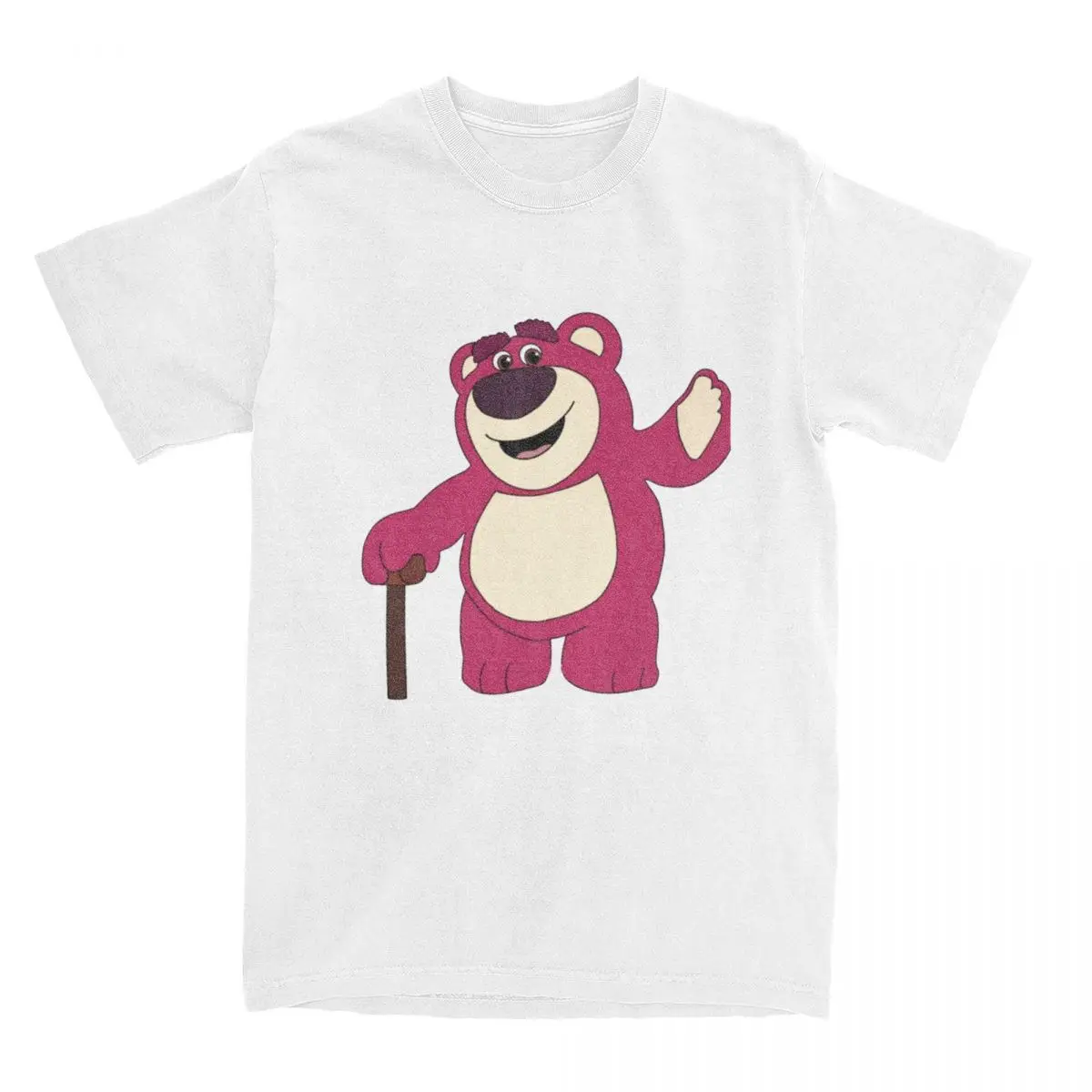 Lotso Toy Story Stuff Shirt for Men Women Casual Pure Cotton Graphic Printed Tee Shirts