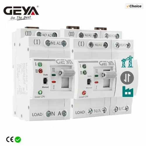 Imagen 1 del producto GEYA G2R interruptor de transferencia automática, Selector eléctrico de doble potencia, carril Din, ATS, potencia ininterrumpida, 25A, 40A, 63A, 110V, 220
