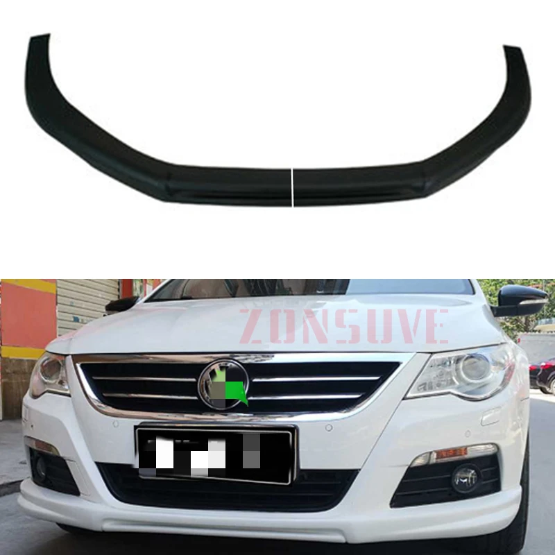 For Volkswagen VW CC 2010--2012 Year Front Bumper Lips Body Kit Accessories 2 Pcs