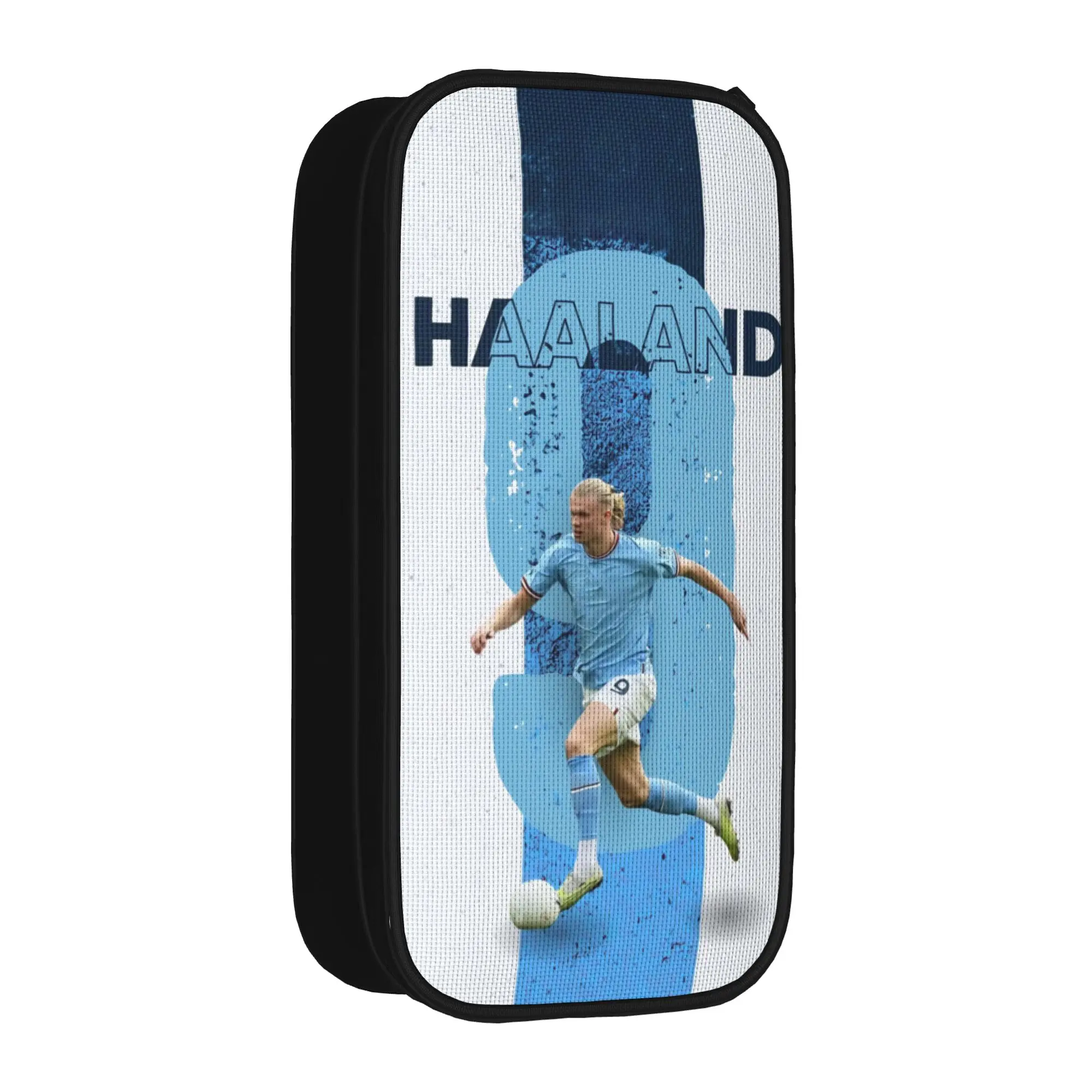 Image of Erling Haaland Federmäppchen, modische Nummer 9, Fußball-Tasche, für Studenten, großes Fassungsvermögen, für Schüler, Schule, Kosmetik, Federmäppchen