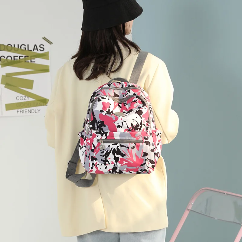 Large Capacity Student School Backpack Urban Jungle Laptop Daily Multifunctional Ginkgo Biloba Print Backpack