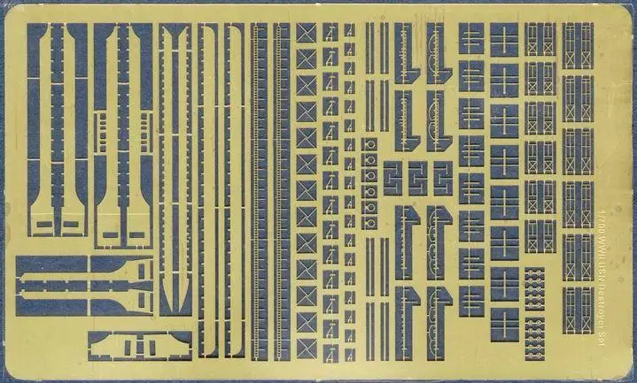 1/700 Modeling Upgrade Kits for WWII US Navy Destroyer Set,Metal PE Parts