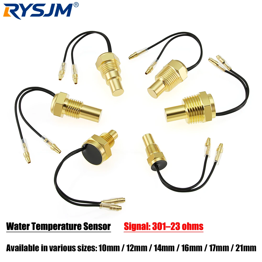 

12V/24V Universal Water Temp Sensor 50K 10/12/14/16/17/21MM Signal 301-23ohm Temperature Sender For Car Truck Boat VDO Gauge