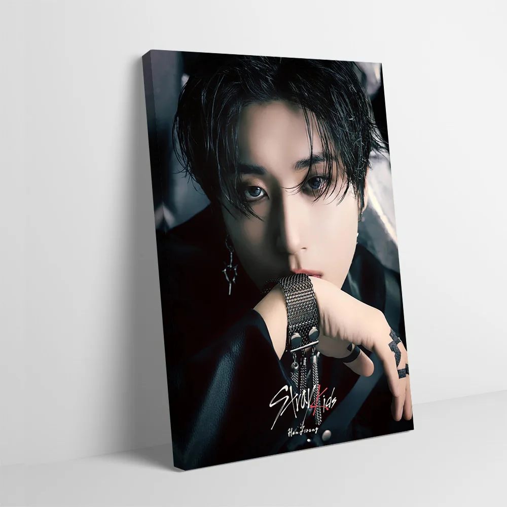 Han Jisung Portrait Poster Customizable Printed Canvas Painting for Pictures Wall Art Bedroom Decoration Decorative Paintings