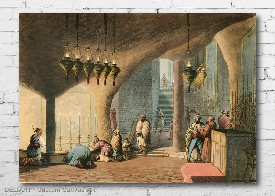 

Ottoman Vintage Travel Canvas Poster - The Grotto of Nativity Custom Size Wall Art Home Room Decor