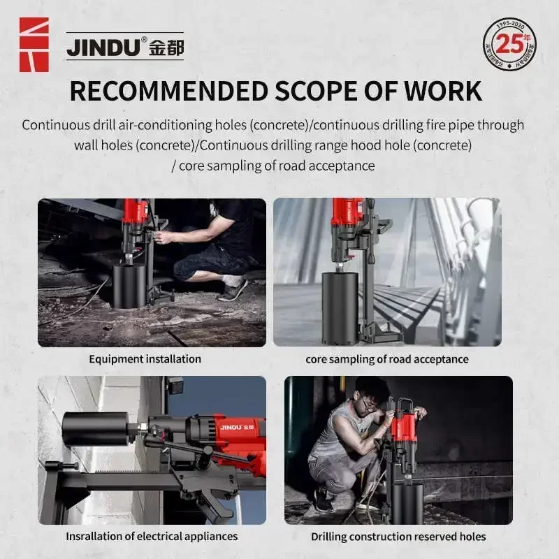 new model CF-9220 3200W  9 inch 230mm 900rpm diamond core drill machine with bracket