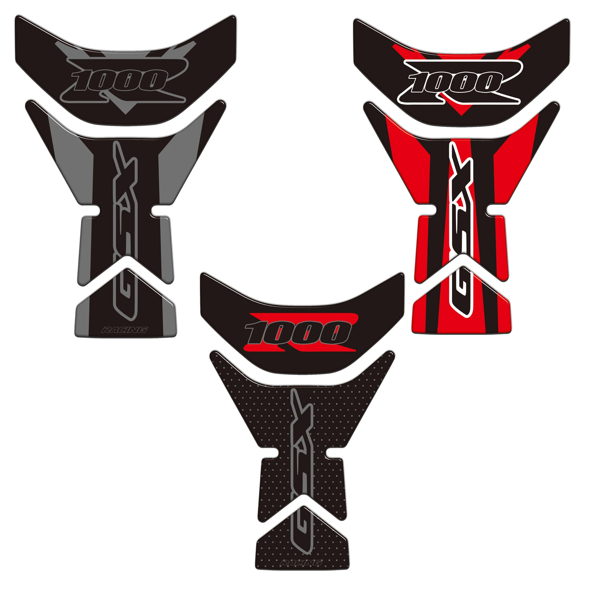 Cocok untuk Suzuki GSX-R1000 GSX-R 1000 GSX-R1000RZ GSX-R1000R GSX R1000 pelindung stiker 3D, bantalan tangki bahan bakar dapat menahan bahan bakar.