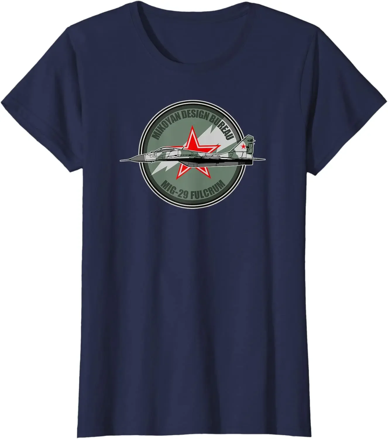 Russia Fighter Mig 29 Fulcrum Men T-Shirt Short Casual 100% Cotton Shirts Size S-3XL