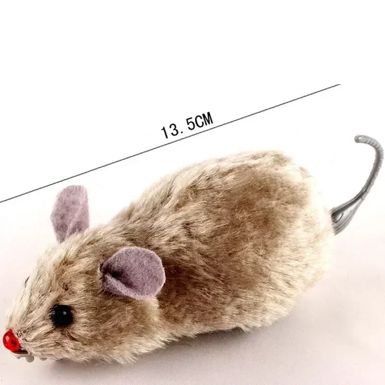 Neue 1Pc Lustige Lebensechte Plüsch Maus Laufende Ratte Spielzeug für Katzen Hunde Schwanz Maus Haustiere Kinder Zufällige Farbe – Detail 3