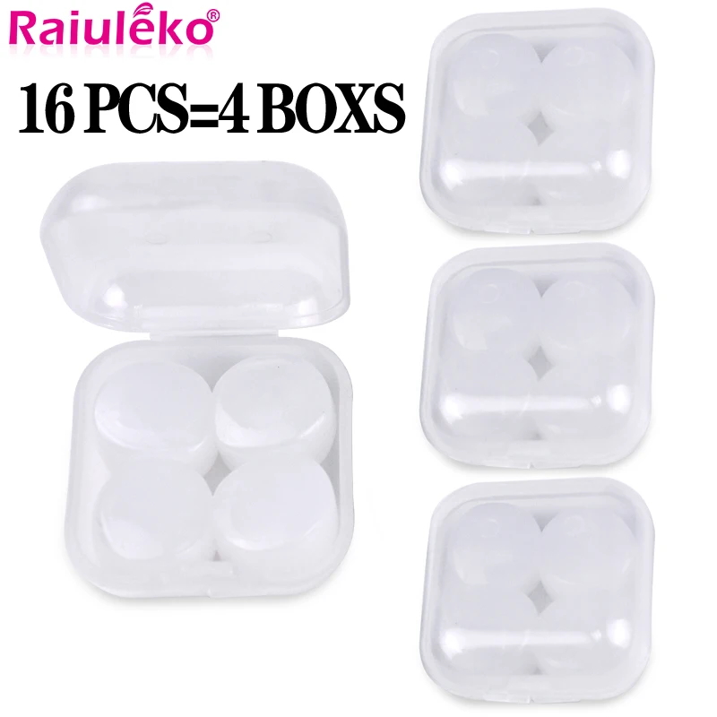 16Pcs Anti Noise Snore Soundproof Earplugs Travel Sleep Noise Reduction Ear plug Swimming Silicone Earplug Noise Protection Tool