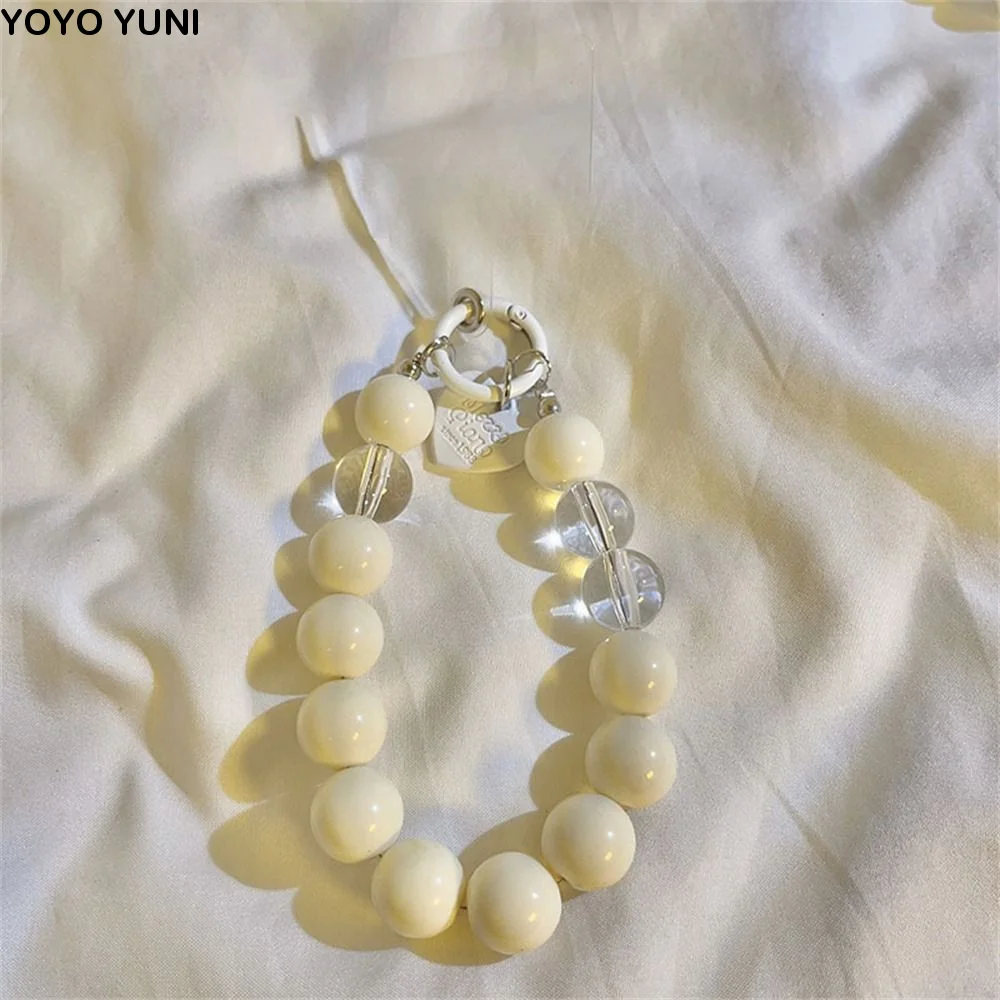 

Cartoon Bear Mobile Phone Lanyard Short Style Love Beads Beads Phone Chain Wrist Strap Pendant Cellphone Strap Jewelry Straps