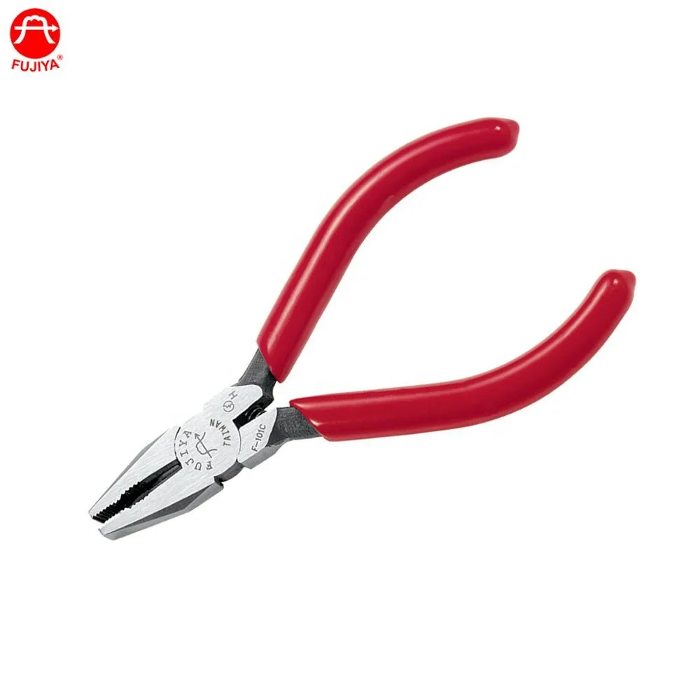 Metric High Carbon Alloy Steel Serrated Jaw Lineman's Combination Pliers Yellow Handles Soft Grip Plastic Polished Finish