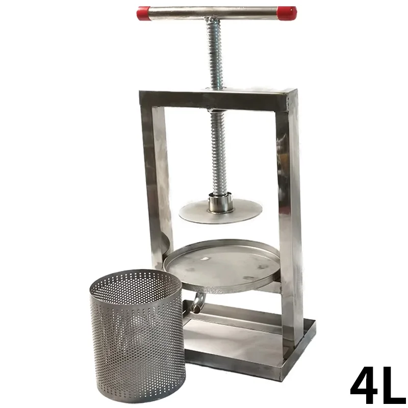304 baja tahan karat tekan madu rumah tangga pemeras air juicer kue bulat tekan manual kecil anggur lees press