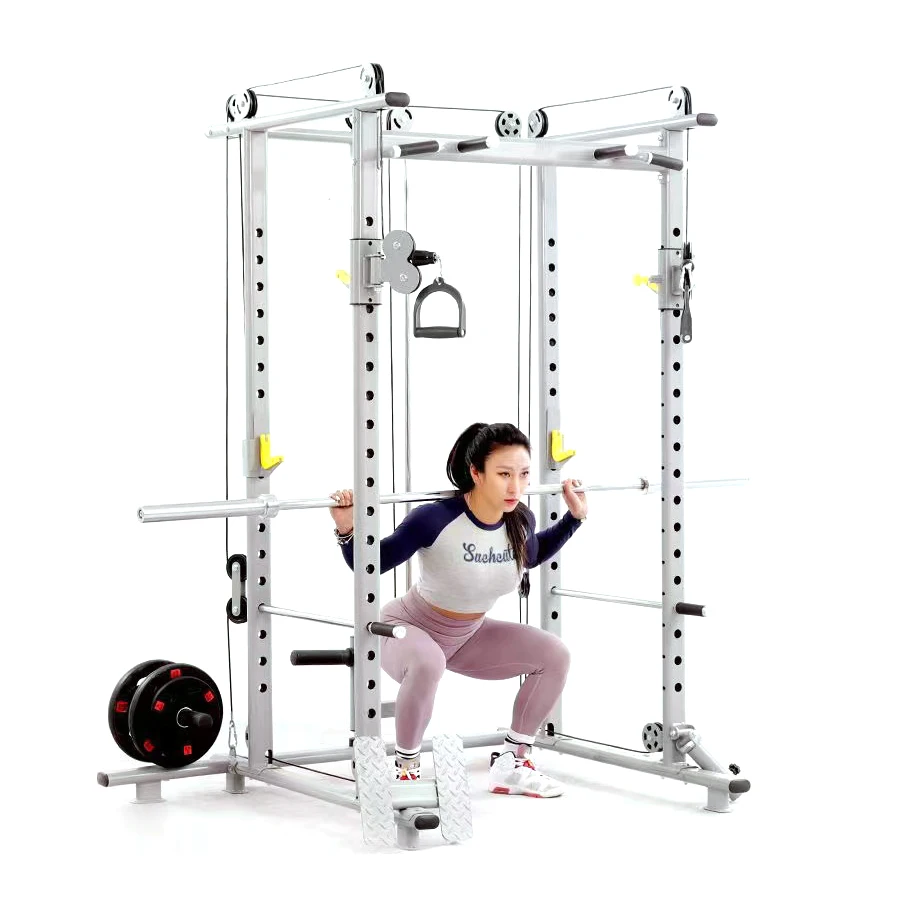 Home gym Squat rack strength training gym equipment mutli function station fitness equipment smith machine