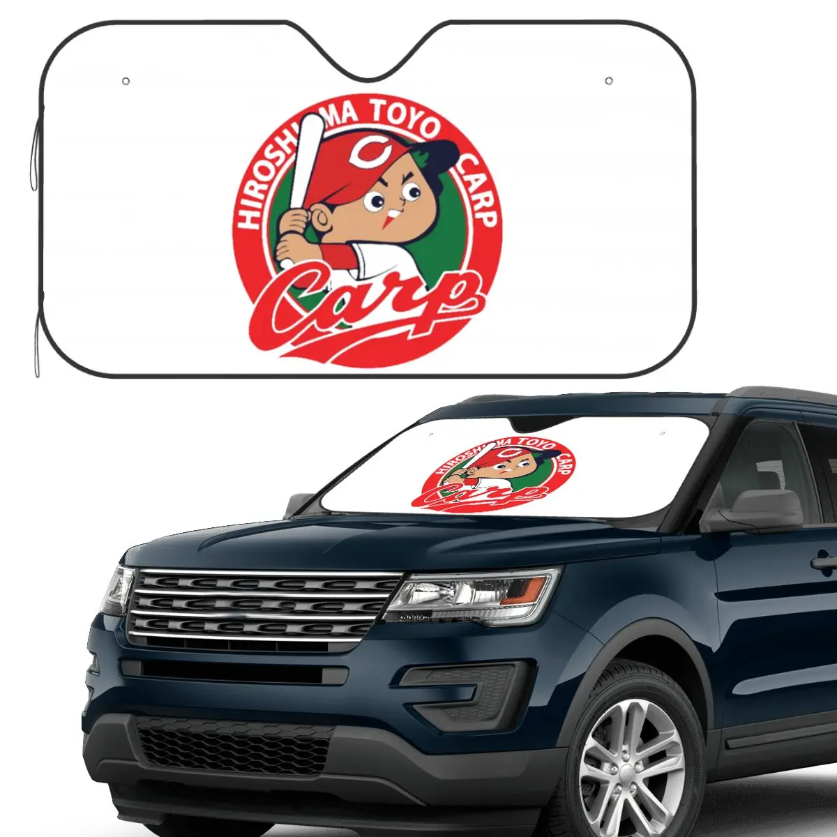 

Hiroshima Toyo Carp Sunshade Windscreen Car Front Windshield Window Sun Visor Accessories Covers