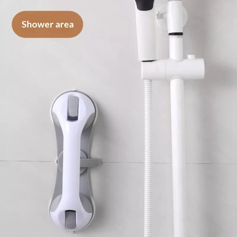 Suction Cup Grab Bar Bathroom Safety Handrail Strong Suction Shower Handle Anti‑Slip Support Grip for Bathtub Door Window