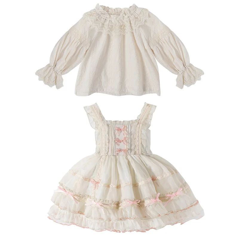 I bambini vestono le ragazze vestito da principessa 2023 nuova primavera autunno bambino vestito primaverile Lolita bambini vestono gonna principessa gonna Tutu