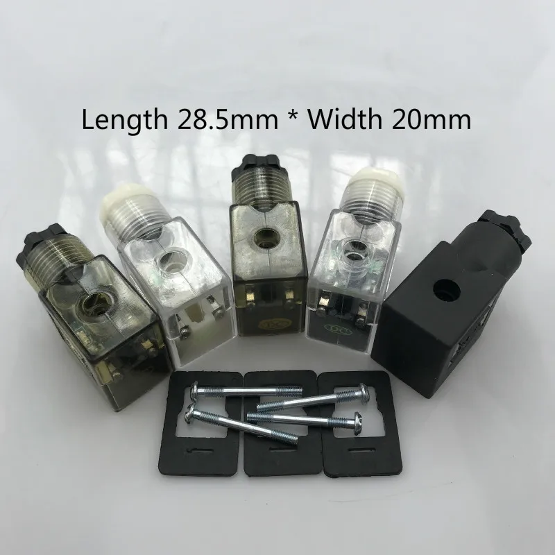 5 PCS/lot Pneumatic solenoid valve coil junction box 4V210 4V310 series plug MPM LED socket with lamp