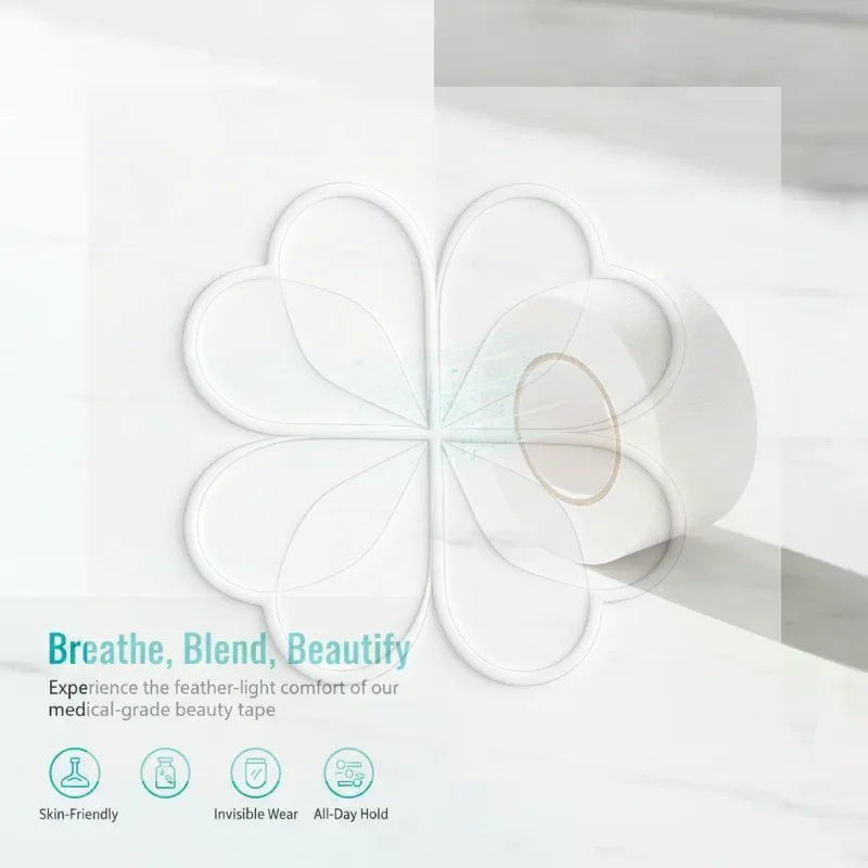 8M Soft PE Facial Lift Wrinkle Tape Breathable Invisible Professional Makeup Tape for Cosplay Party Use