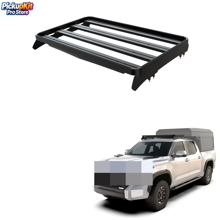 

Алюминиево-стальной багажник на крышу кабины кемпера для грузовой платформы Tundra 3-го поколения без сверления для кемпинга