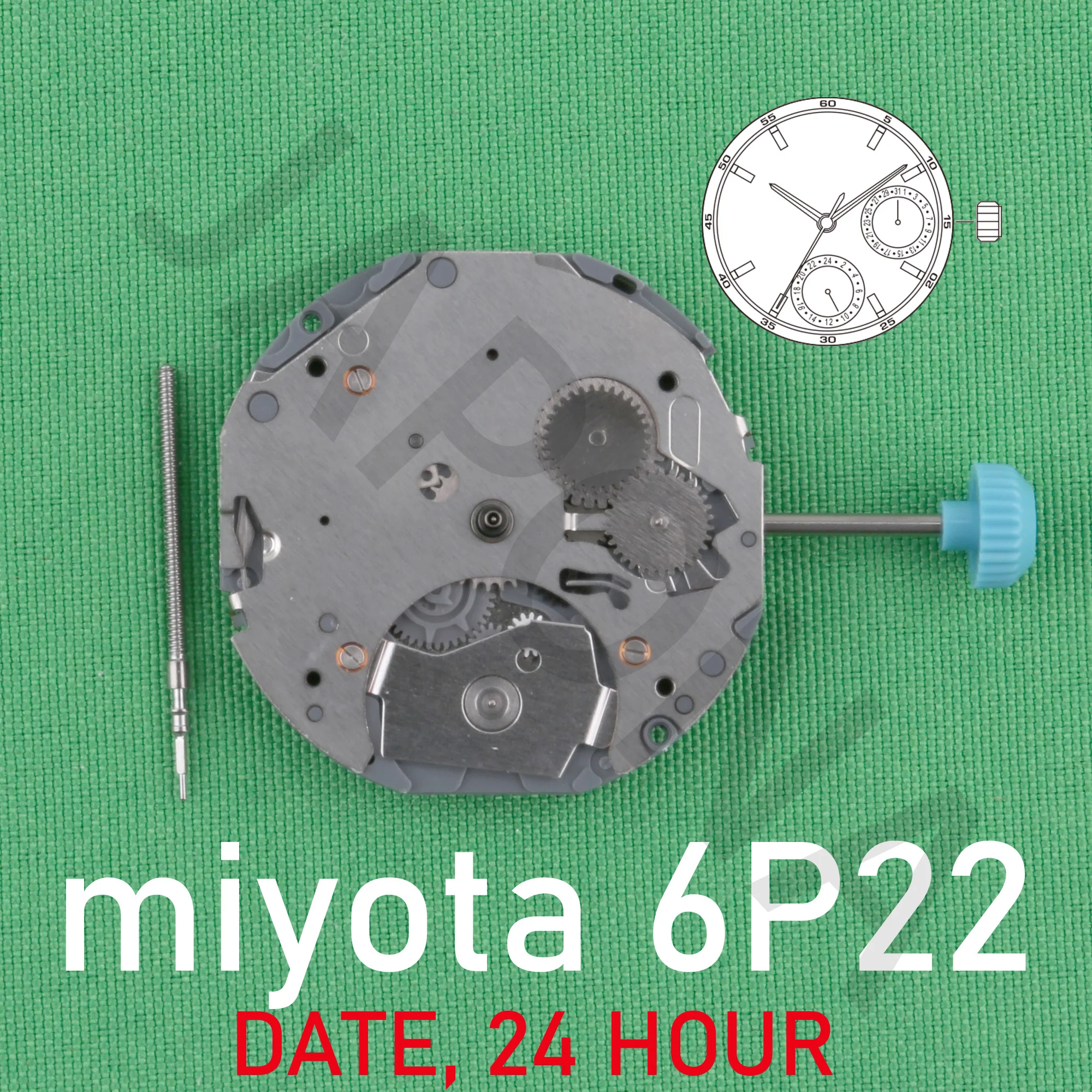 6P22 движение miyota 6P22 движение японское время/24 часа