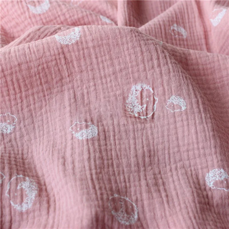 Soft  Print Cotton Sewing Fabric Crepe Double Layer Gauze Cloth Valentine's Day Diy Towel Material