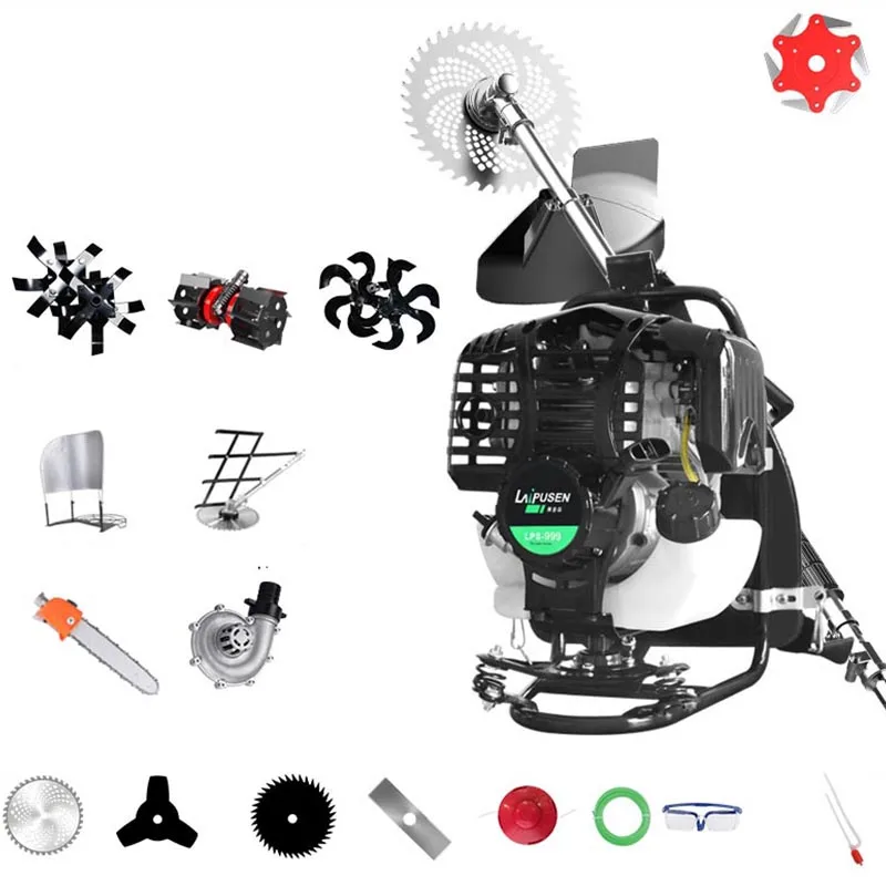 

4 Stroke Gasoline Engine Knapsack Petrol Mower Brush Cutter Grass Cutter Eradicator Multifunction Currowing Cutting Tools