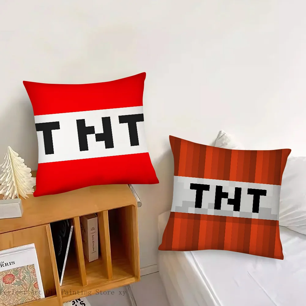 Game Pillow Case Fashion Square Pillowcase Bedroom Sofa Room Ins Decoration Leisure T-Tnt Cushion Cover 40x40