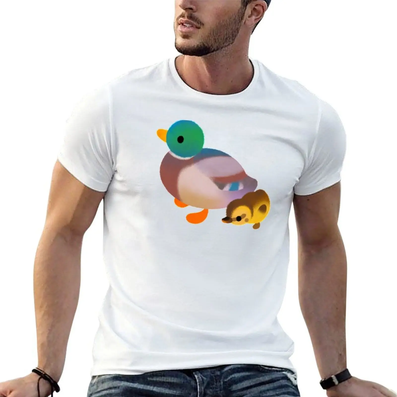 Duck and Duckling - dark T-Shirt Personalized t-shirt blue archive mens t shirts