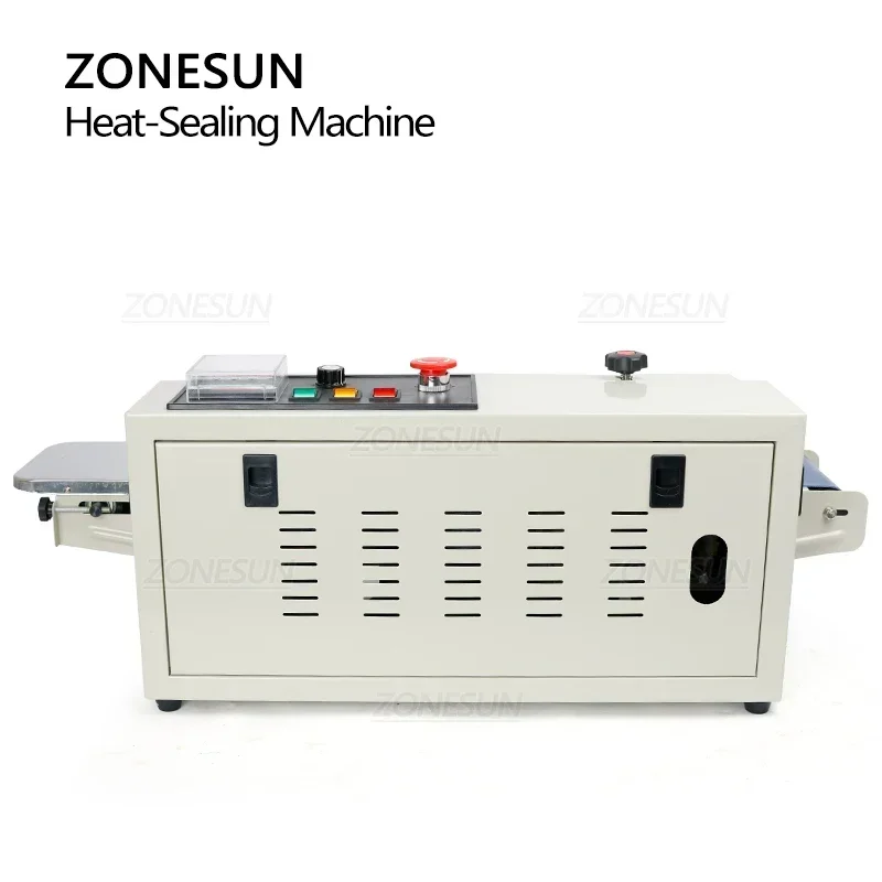 Zonesun ZS-FR900 자동 연속 밴드 실러 비닐 봉투 씰링 기계 탁상용 가방 실러 파우치 열 씰링 장비