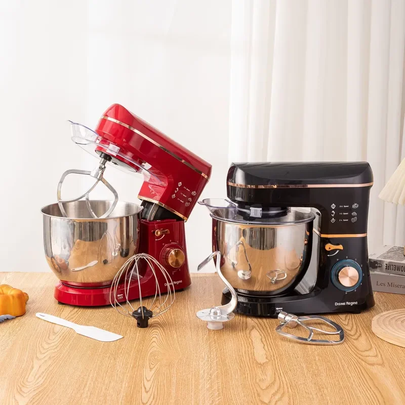 Small Household Vertical Mixer Chef Kneading Dough Whipped Cream Electric Dough Mixer Metal Material Wholesale