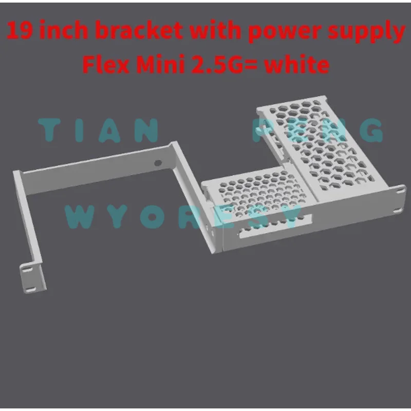 WYORESY Rack Mount airflow boosting rack for Ubiquiti 19-inch Flex Mini 2.5G boost airflow cut heat avoid thermal overload failu