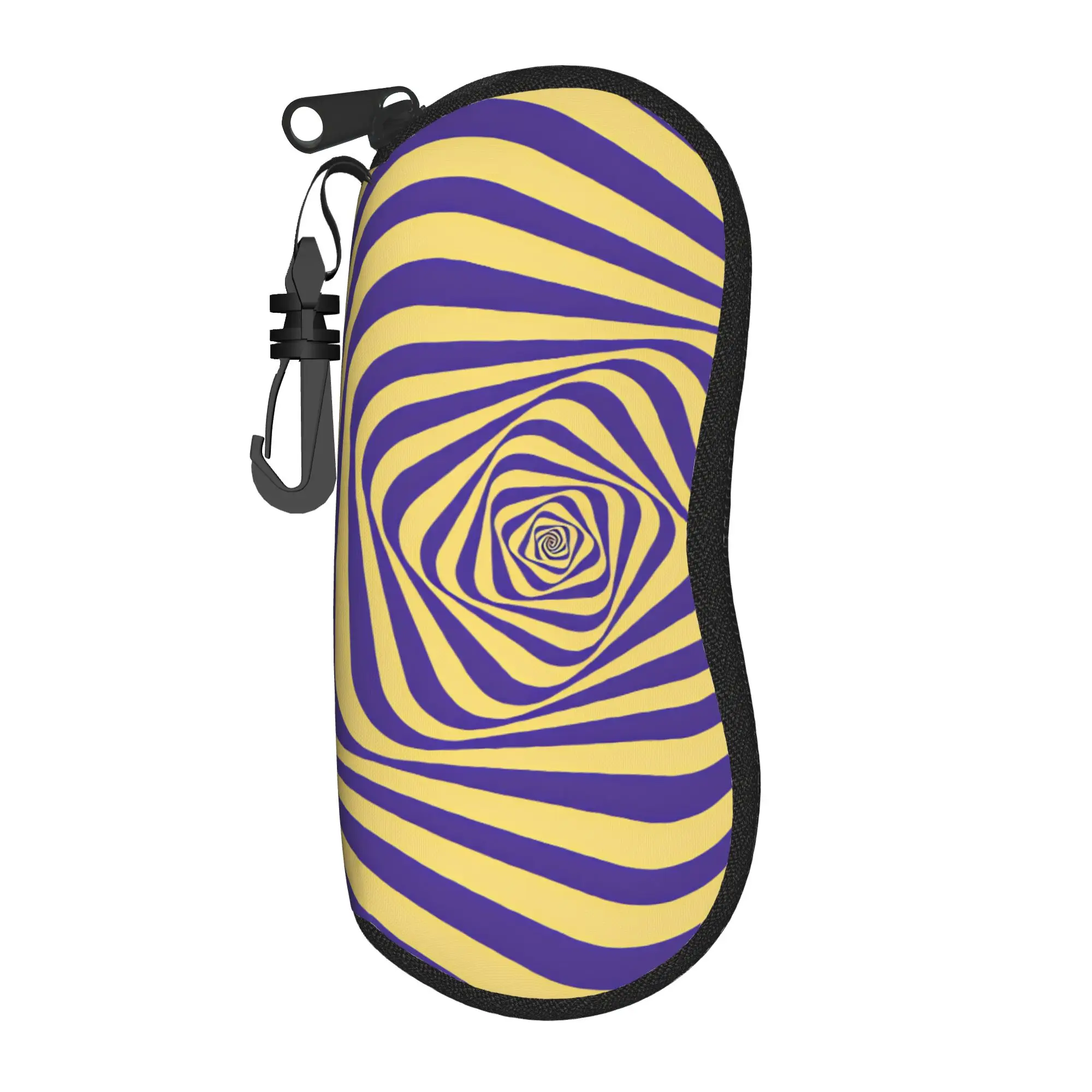 Abstract Swirl Disorder Glasses Case Cover  Sunglasses Case Convenient Vintage Eyewear Accessory Print Unisex  Protector