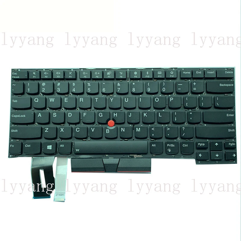 f  FOR Lenovo Thinkpad T490s T495s US Laptop English Backlit Keyboard