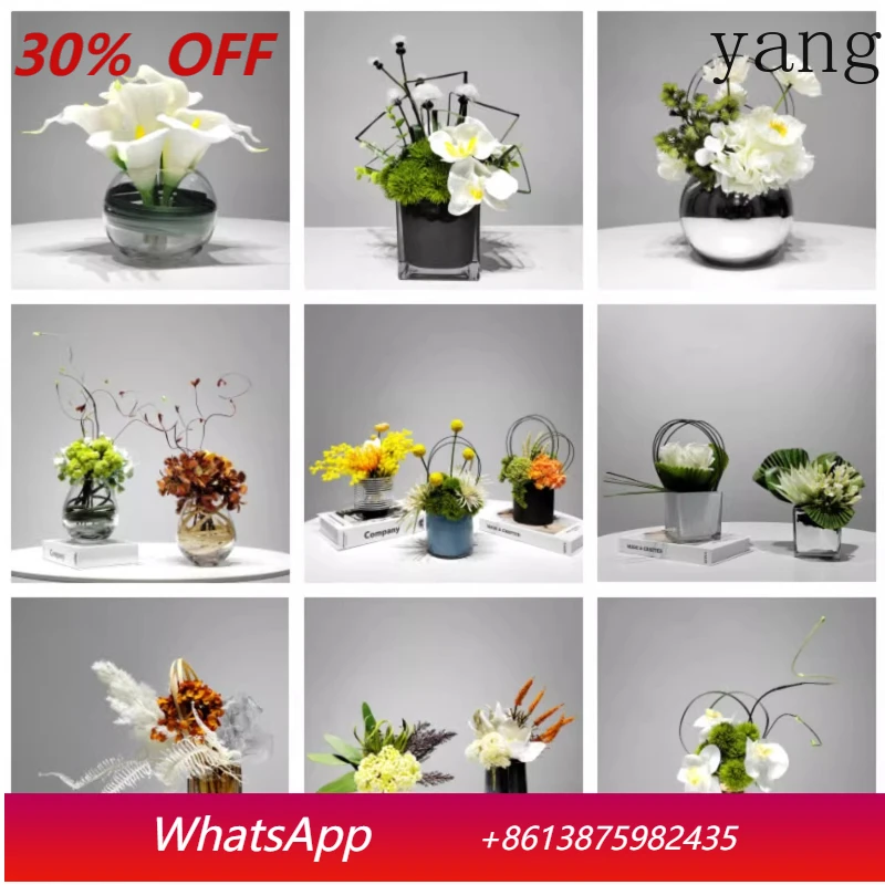 

YJQ simulation flower art green plant negotiation table model room hotel modern simple ornament